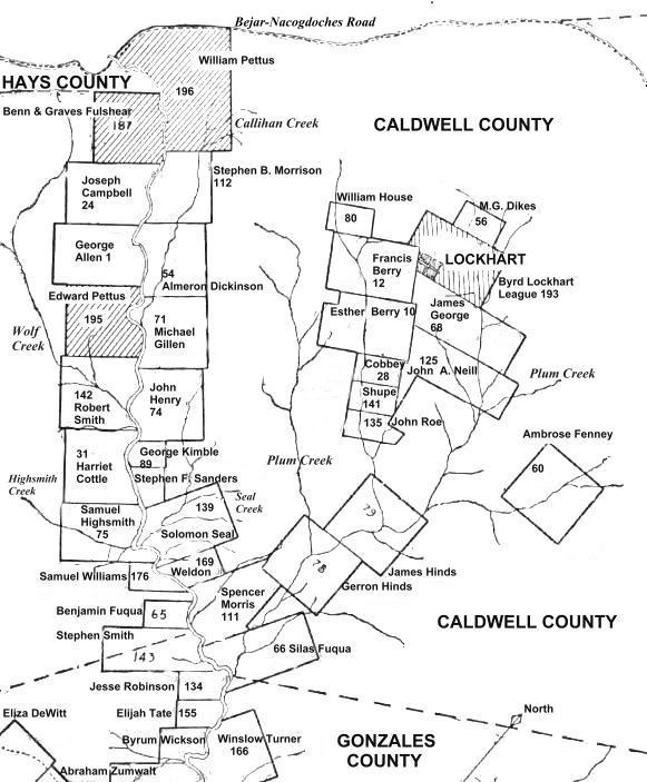 Dewitt Colony Land Grants North